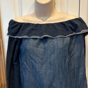 Off-Shoulder Denim Top NWOT